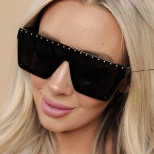 NWOT- Studded Top Shield Sunglasses